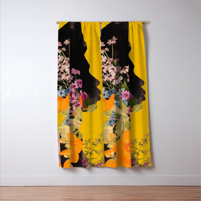 Floral Portrait 19 Window Curtain Gallery Image 3
