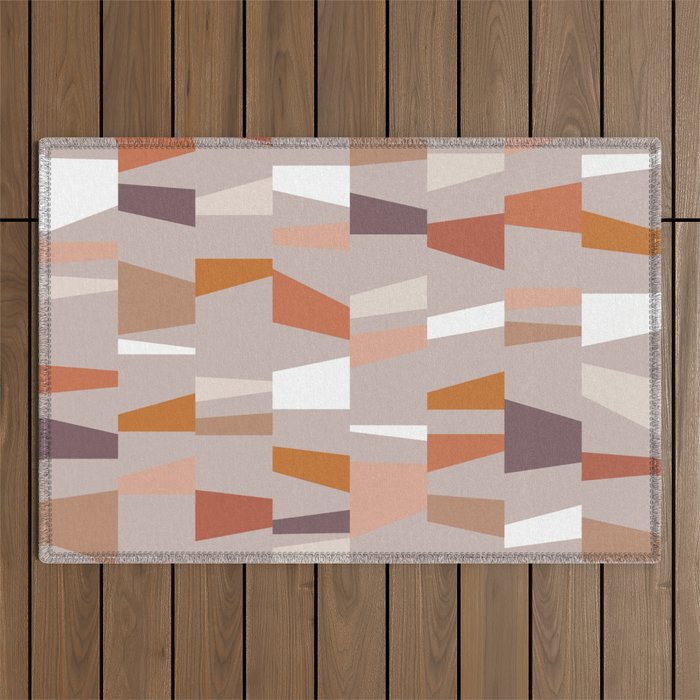 Neutral Geometric 03 Outdoor Rug Gallery Image 1