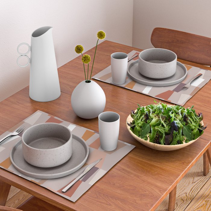 Neutral Geometric 03 Placemat Gallery Image 2