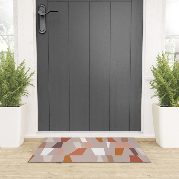 Neutral Geometric 03 Welcome Mat Gallery Image 3
