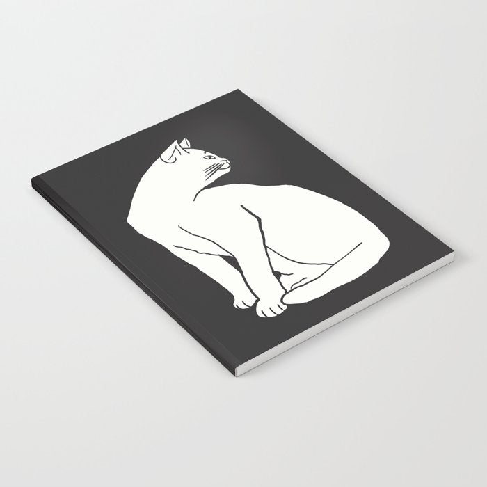 White Cat On Black Notebook Gallery Image 2