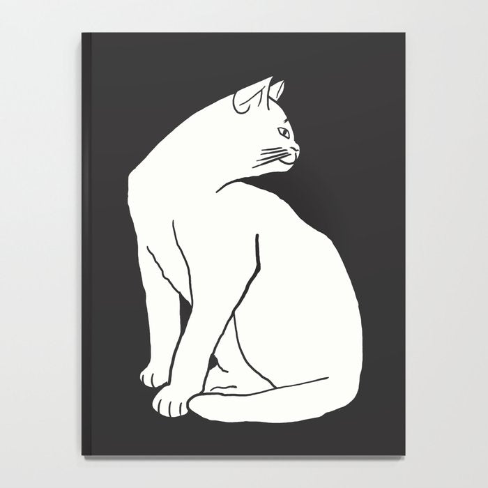 White Cat On Black Notebook Gallery Image 4