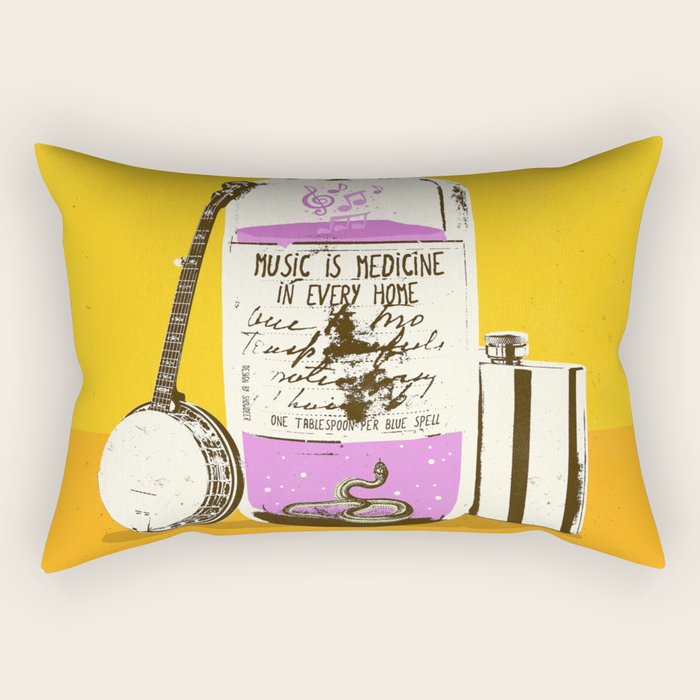 MUSIC IS MEDICINE Rectangular Pillow Gallery Image 2