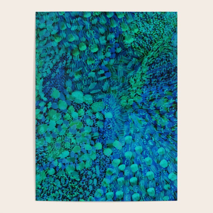 Peacock Watercolor Painting Poster Gallery Image 4