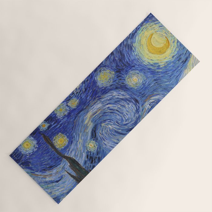 The Starry Night by Vincent van Gogh Yoga Mat Gallery Image 1