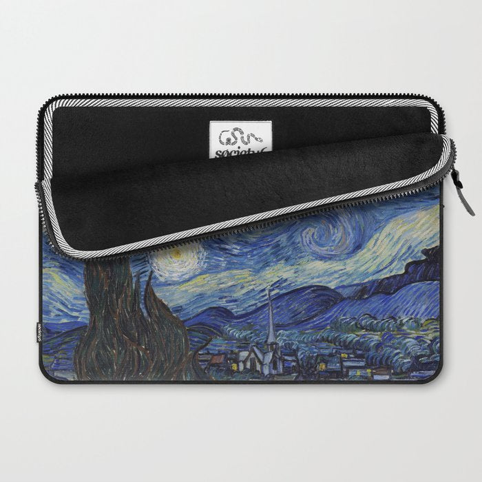 The Starry Night by Vincent van Gogh Laptop Sleeve Gallery Image 2