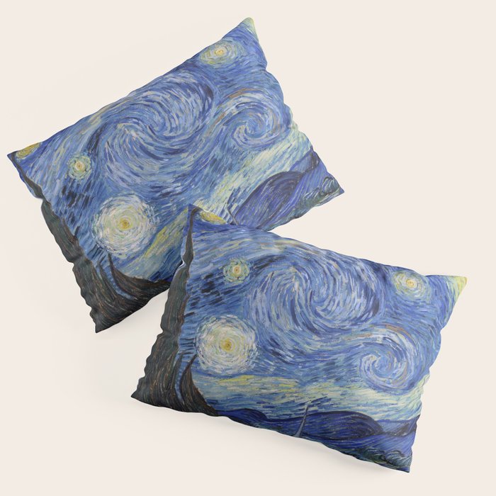 The Starry Night by Vincent van Gogh Pillow Sham Gallery Image 1