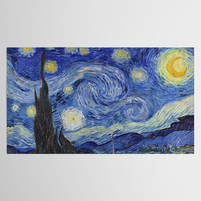 The Starry Night by Vincent van Gogh Tablecloth Gallery Image 2