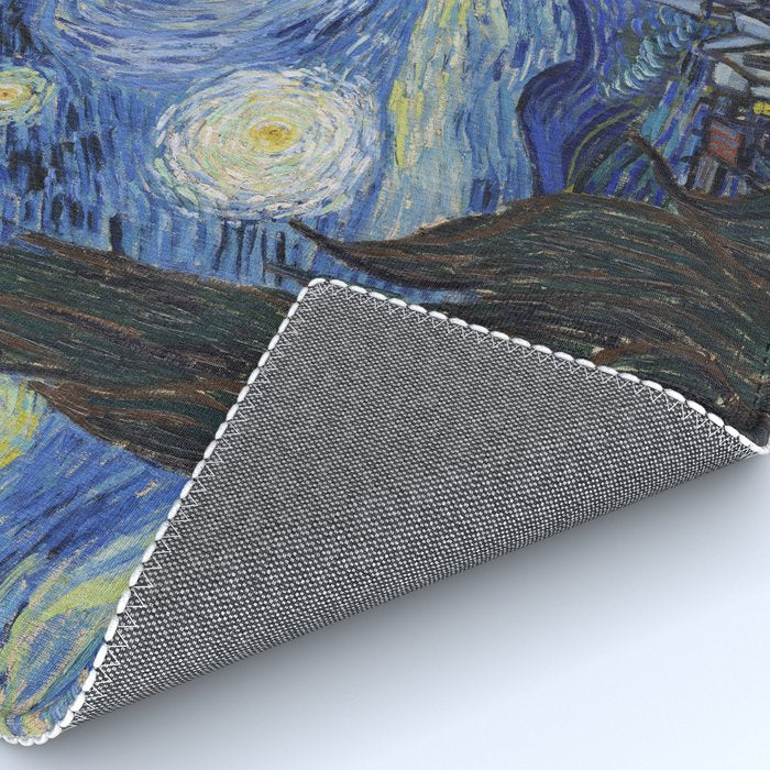 The Starry Night by Vincent van Gogh Rug Gallery Image 4