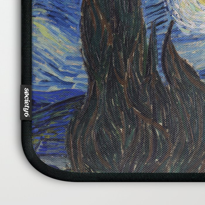 The Starry Night by Vincent van Gogh Laptop Sleeve Gallery Image 3