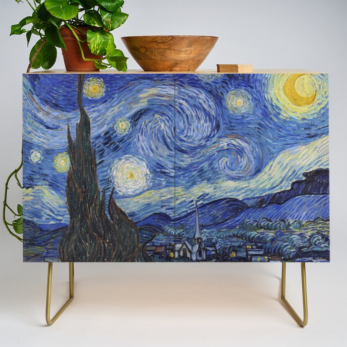 The Starry Night by Vincent van Gogh Credenza Gallery Image 1