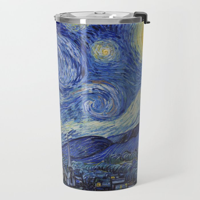 The Starry Night by Vincent van Gogh Travel Mug Gallery Image 2