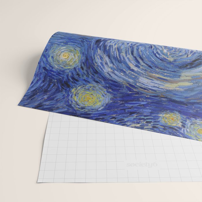 The Starry Night by Vincent van Gogh Wrapping Paper Gallery Image 2