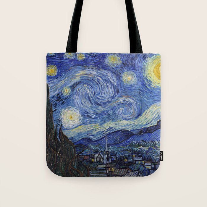 The Starry Night by Vincent van Gogh Tote Bag Gallery Image 1