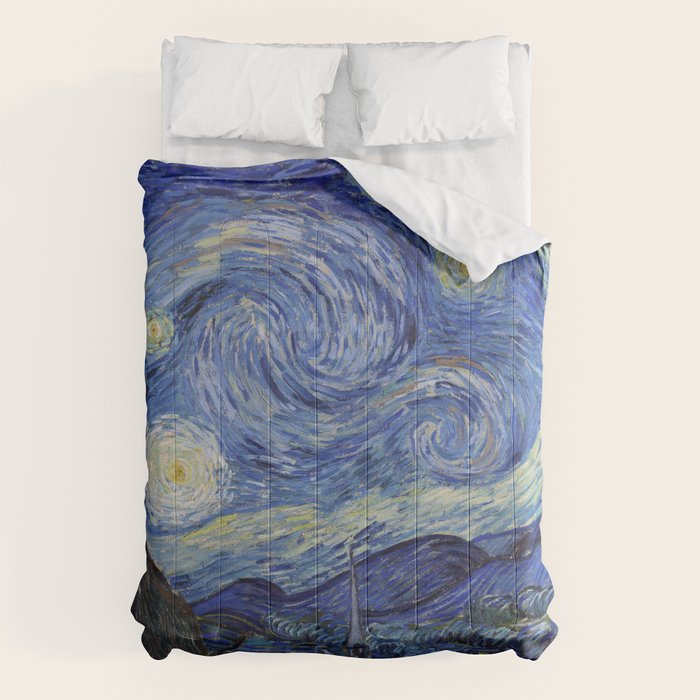 The Starry Night by Vincent van Gogh Comforter Gallery Image 6