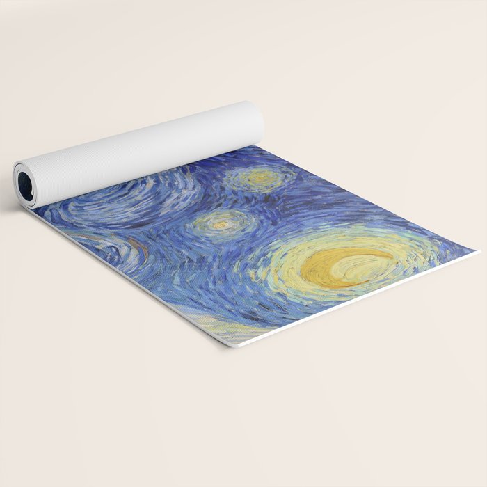 The Starry Night by Vincent van Gogh Yoga Mat Gallery Image 2