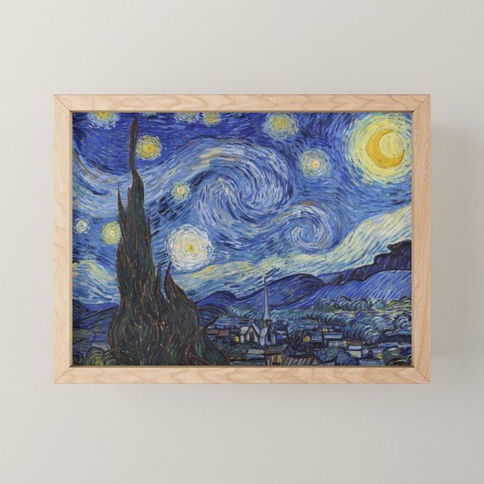 The Starry Night by Vincent van Gogh Mini Art Print Gallery Image 1