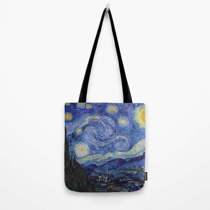 The Starry Night by Vincent van Gogh Tote Bag Gallery Image 2