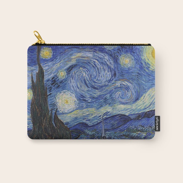 The Starry Night by Vincent van Gogh Carry All Pouch Gallery Image 1