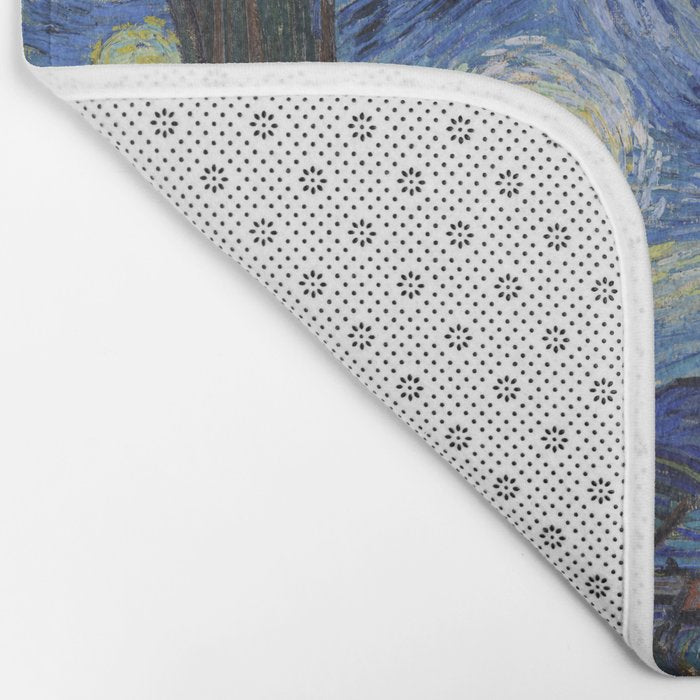 The Starry Night by Vincent van Gogh Bath Mat Gallery Image 2