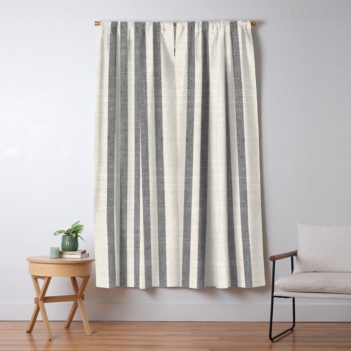 AEGEAN GREY STRIPE Window Curtain Gallery Image 1