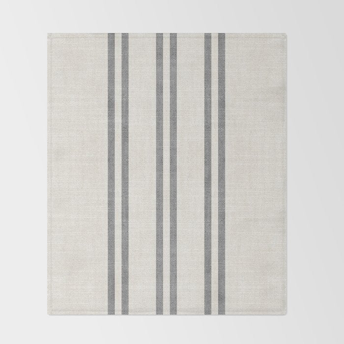 AEGEAN GREY STRIPE Throw Blanket Gallery Image 2
