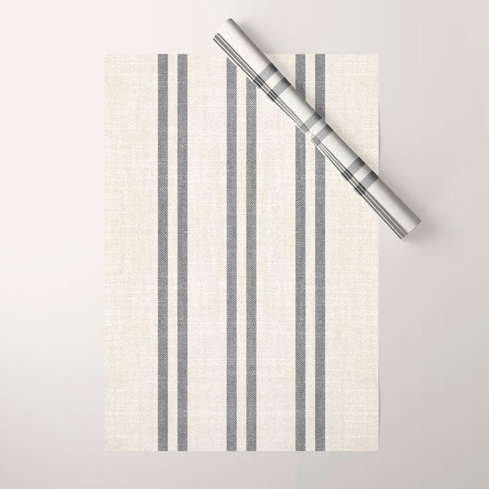 AEGEAN GREY STRIPE Wrapping Paper Gallery Image 1
