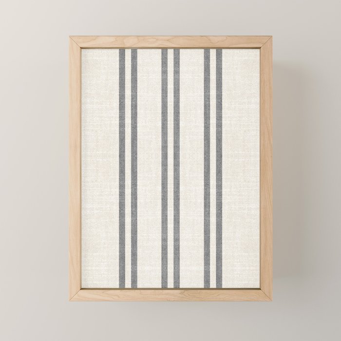 AEGEAN GREY STRIPE Mini Art Print Gallery Image 1