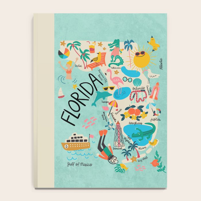 Florida State Beach Map Notebook Gallery Image 4