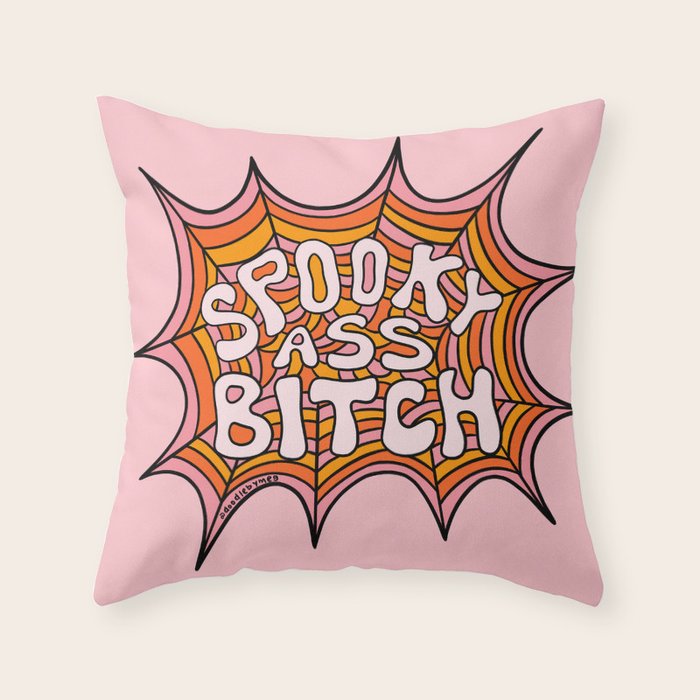 Spooky Ass Bitch Throw Pillow Gallery Image 1
