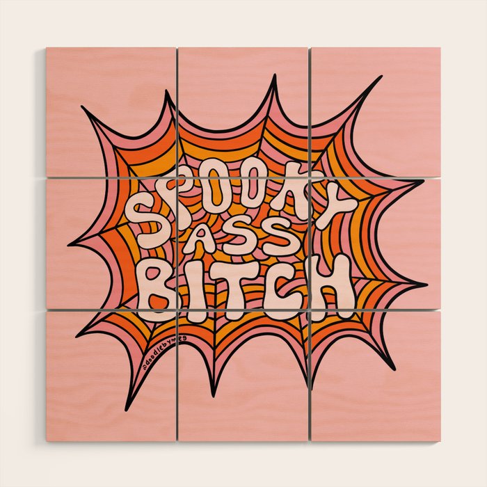 Spooky Ass Bitch Wood Wall Art Gallery Image 1