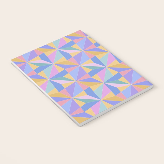Kaleidoscope Tile Pattern V Bright Pastel Notebook Gallery Image 3