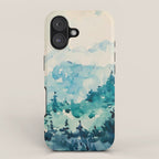 Watercolor Pine Trees 2 iPhone Case Gallery Image 1