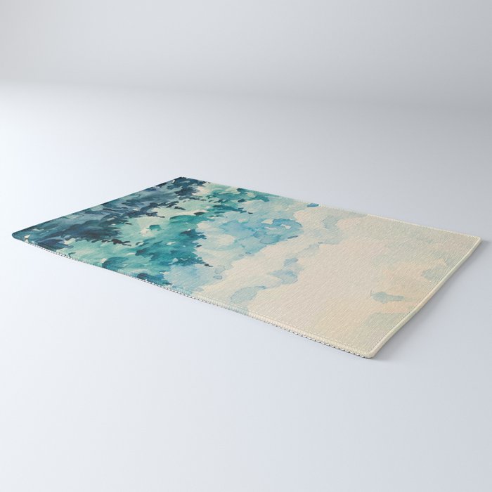 Watercolor Pine Trees 2 Rug Gallery Image 3