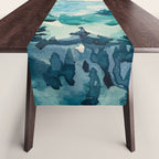 Watercolor Pine Trees 2 Table Runner Gallery Image 1
