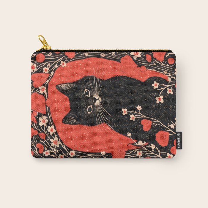 Valentines Kitty Carry All Pouch Gallery Image 1