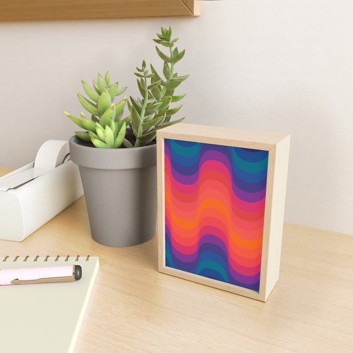 Retro Sacred Geometry | 80s Wavy Vibe Mini Art Print Gallery Image 2