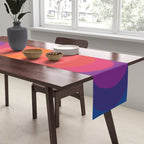 Retro Sacred Geometry | 80s Wavy Vibe Table Runner Gallery Image 2