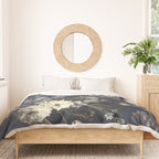 Antique Blue Moonlight Midnight Baroque Flower Garden Duvet Cover Gallery Image 3