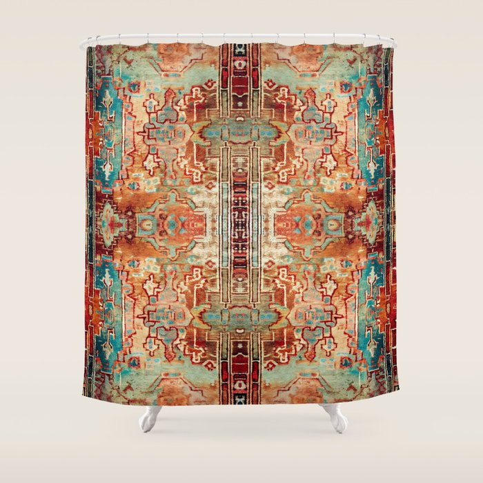Eclectic Vintage Bohemian Aesthetic Shower Curtain Gallery Image 1