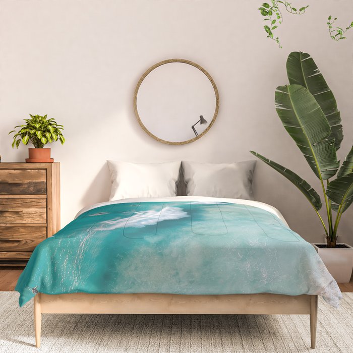 Surfers in Blue Waves Comforter Gallery Image 3
