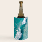 Surfers in Blue Waves Wine Chiller Gallery Image 1