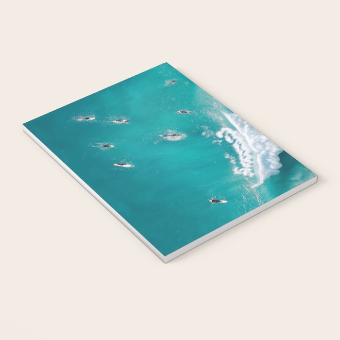 Surfers in Blue Waves Notebook Gallery Image 3