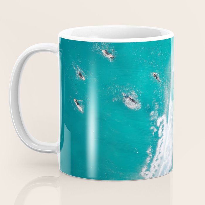 Surfers in Blue Waves Coffee Mug Gallery Image 3