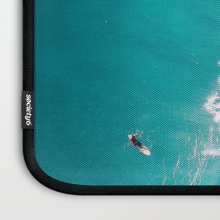 Surfers in Blue Waves Laptop Sleeve Gallery Image 3