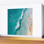 Surfers in Blue Waves Wall Mural Gallery Image 2