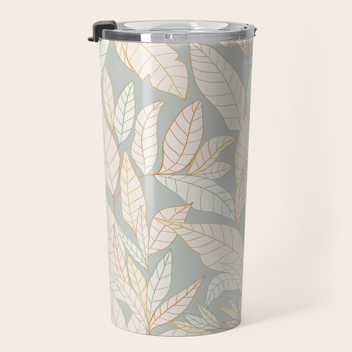 Leaves and lines I Travel Mug Gallery Image 3