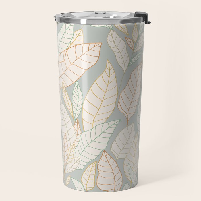 Leaves and lines I Travel Mug Gallery Image 2