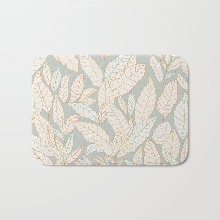 Leaves and lines I Bath Mat Gallery Image 1
