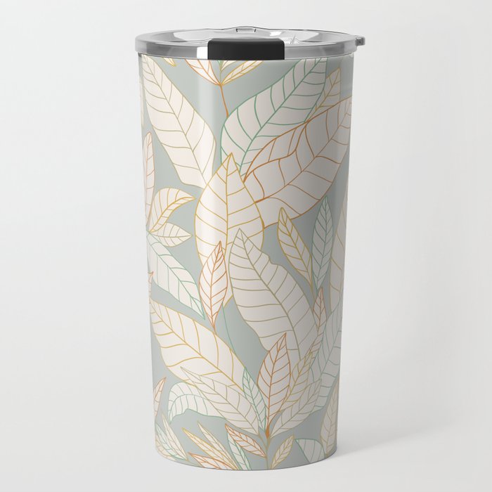 Leaves and lines I Travel Mug Gallery Image 1